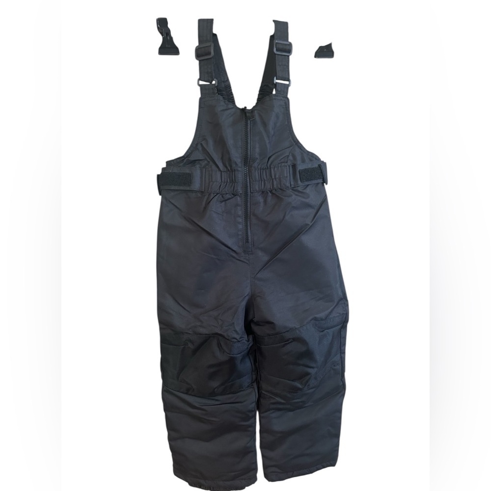 Cat & Jack Black Snow Bib Pants Insulated Waterproof Toddler Winter Snow Gear 3T